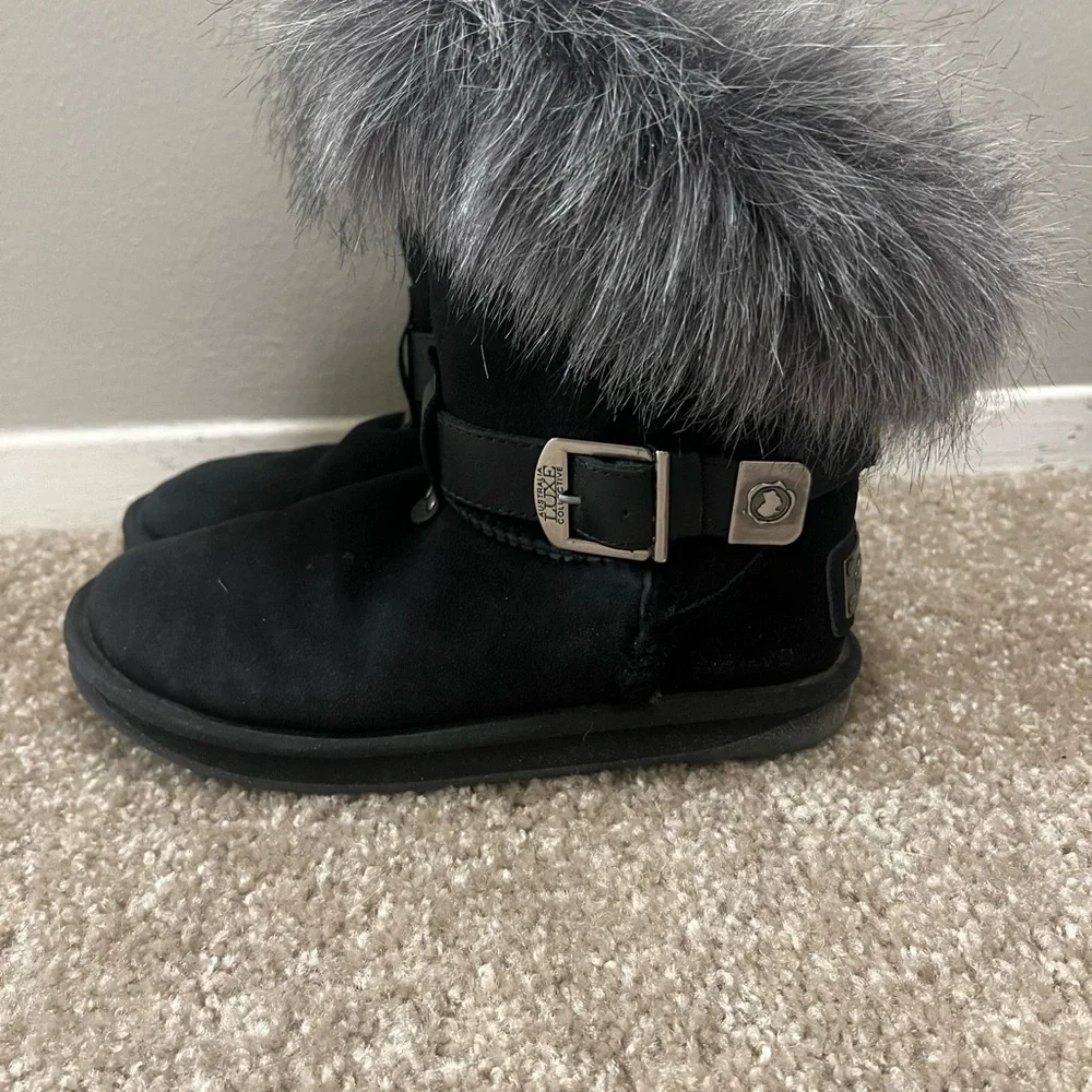 Australia Luxe Collective Tsar short black double faced sheepskin Boot 7 black